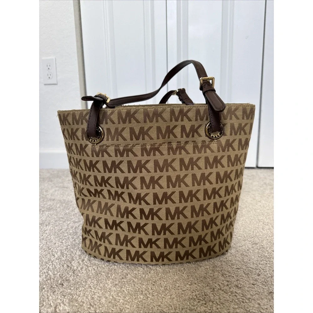 Michael Kors Signature Logo Tassel Bag w/‎ Leather Straps